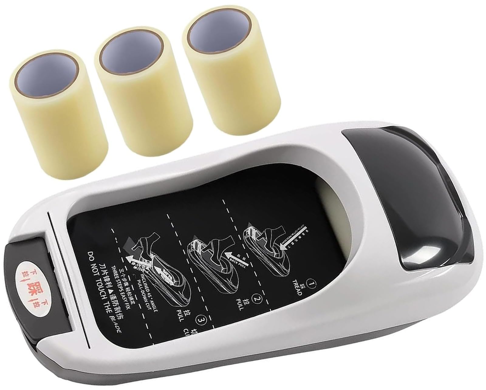 Dispensador PortáTil de Cubrezapatos Desechables con 3 Rollos de Recambio para Hogar, Oficina y Laboratorio