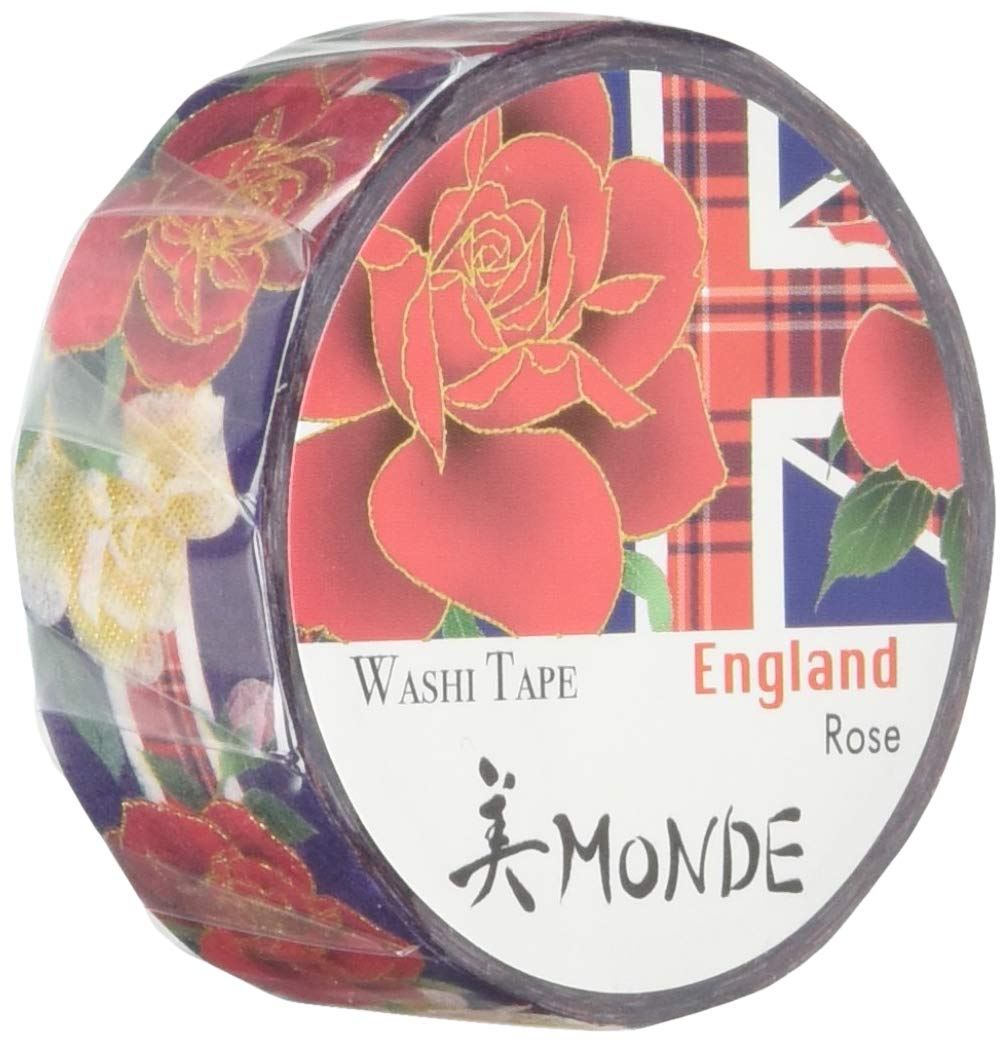 Masking Tape, British Rose, 0.6 inches (15 mm) x 25.4 ft (7