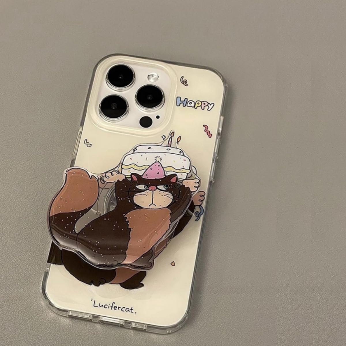 catファーiPhoneケース iPhoneケース アイフォン ぬいぐるみ 猫 ねこ ファー ピン付き