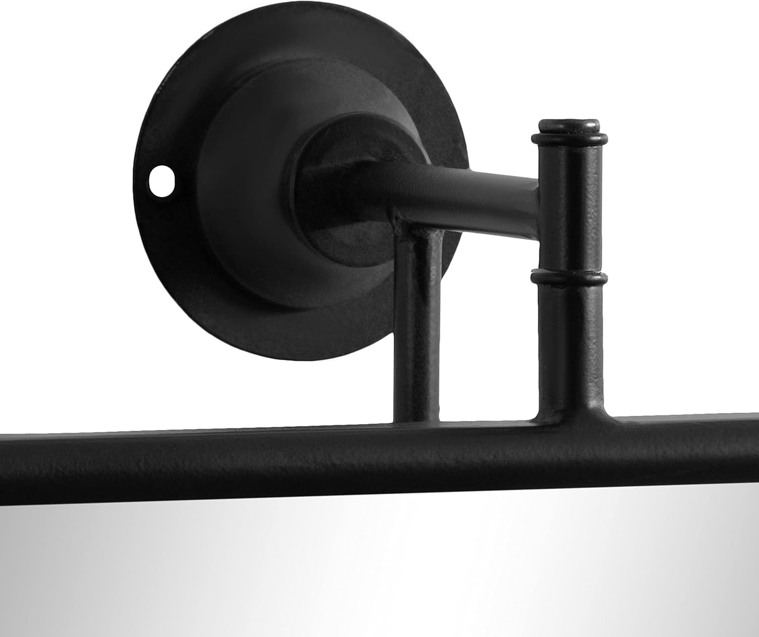 Kate and Laurel Darbridge Farmhouse Rectangle Pivot Mirror; 24 x 40; Black; Vintage Adjustable Rectangular Bathroom Wall Mirror for Use Horizontally or Vertically