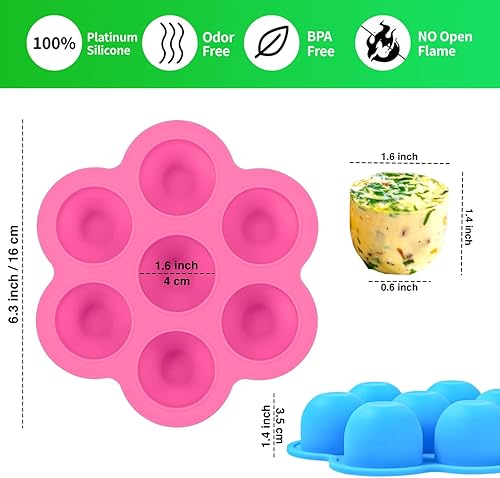 Miniatura 2 de GOKCEN's Moldes de silicona para mordeduras de huevo paquete de 2 accesorios instantáneos para ollas  Compatible con olla a presión Instant Pot de