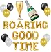 LaVenty Set of 15 Roaring Good Time Balloons Great Gatsby Party Decoration Roaring 20s Party Balloons Roaring Twenties Decorations Flapper Party Decor