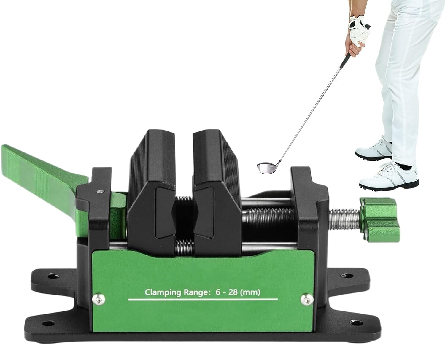 Golf Club Vice - Non-Slip Aluminum Adjustable - Golf Shaft Puller Club Extractor | for Repair Maintenance Shaft Replacement Grip Installation Golfer Dad