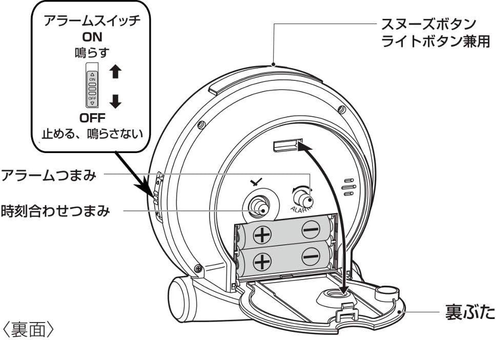 RHYTHM 8RE679SR19 Alarm Clock, Electronic Sound, Continuous Second Hand, Light, Silver, 4.9 x 4.7 x 3.0 inches (12.4 x 12 x 7.5 cm)