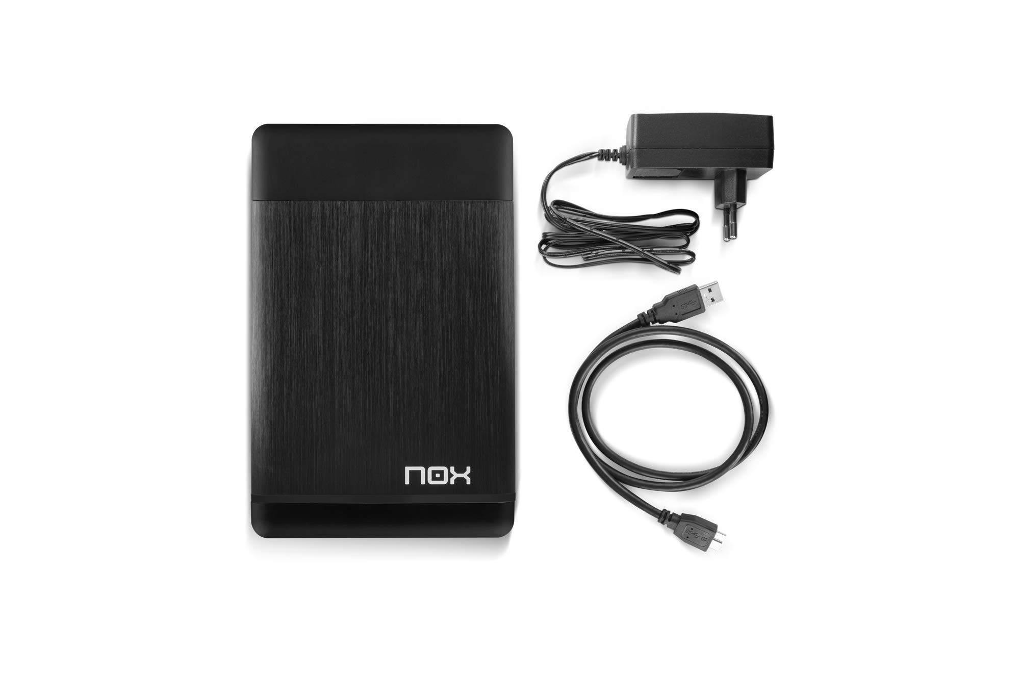 NOX Lite 3.5 -NXLITEHDD35- Custodia esterna per hard disk SATA fino a 10 TB, USB 3.0, Plug&Play, materiale leggero e compatto, compatibile con tutte le versioni Windows, colore nero