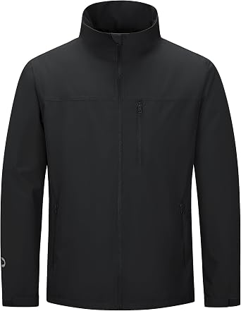 Outdoor Ventures Men's Lightweight Softshell Jackets Waterproof Golf Jacket