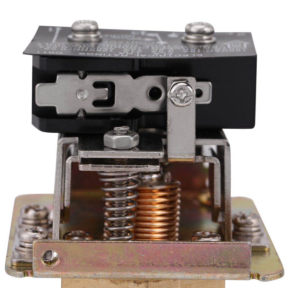 TOPINCN Flussostato Acqua Ottone 10 Bar Comando Paletta Costruzione Ottone Limitatore Flusso Acqua Controller NPT Connessione Filo Rosso AC250V