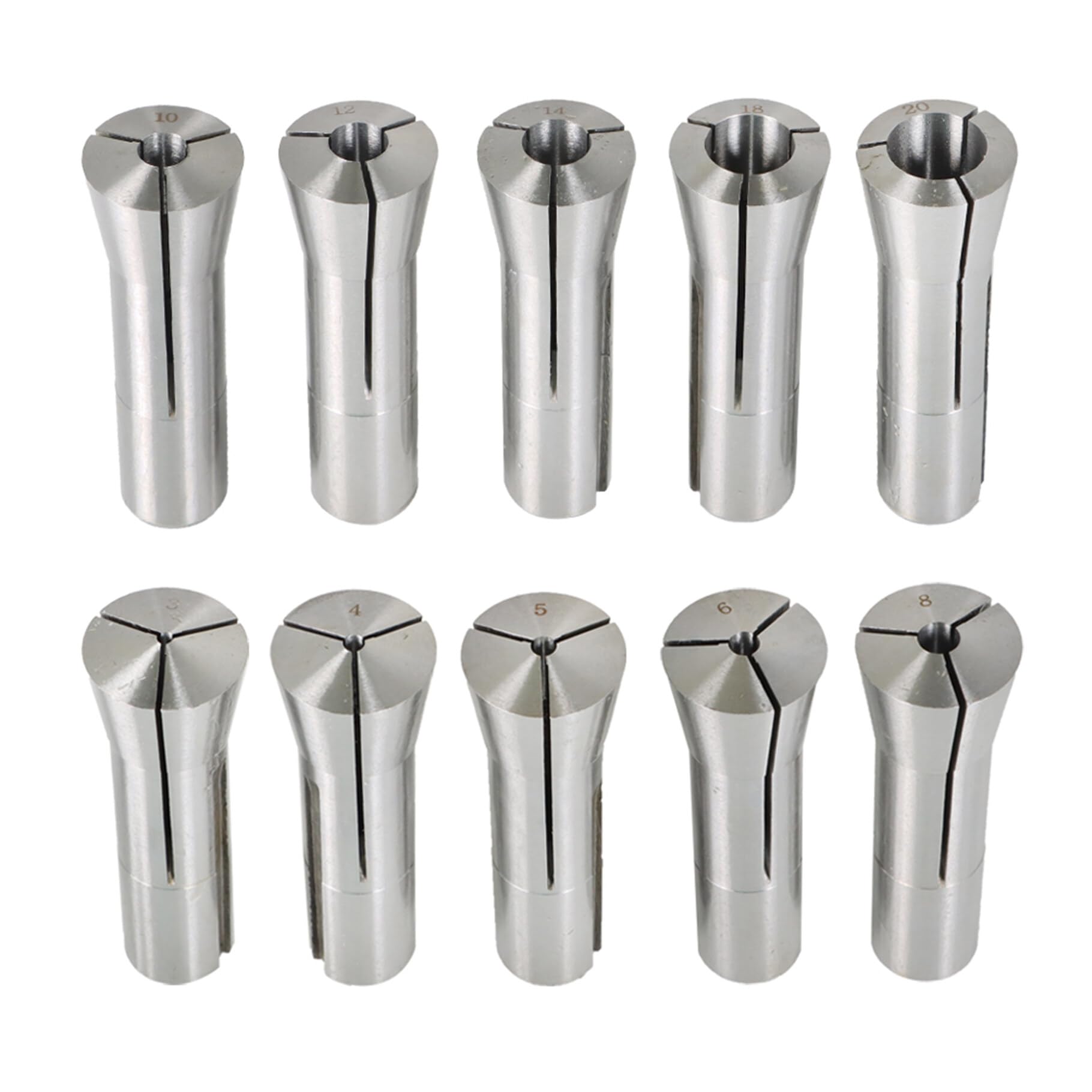 R8 Collets R8 Collet Set 10-Piece For Milling Machine - 3mm To 20mm ...