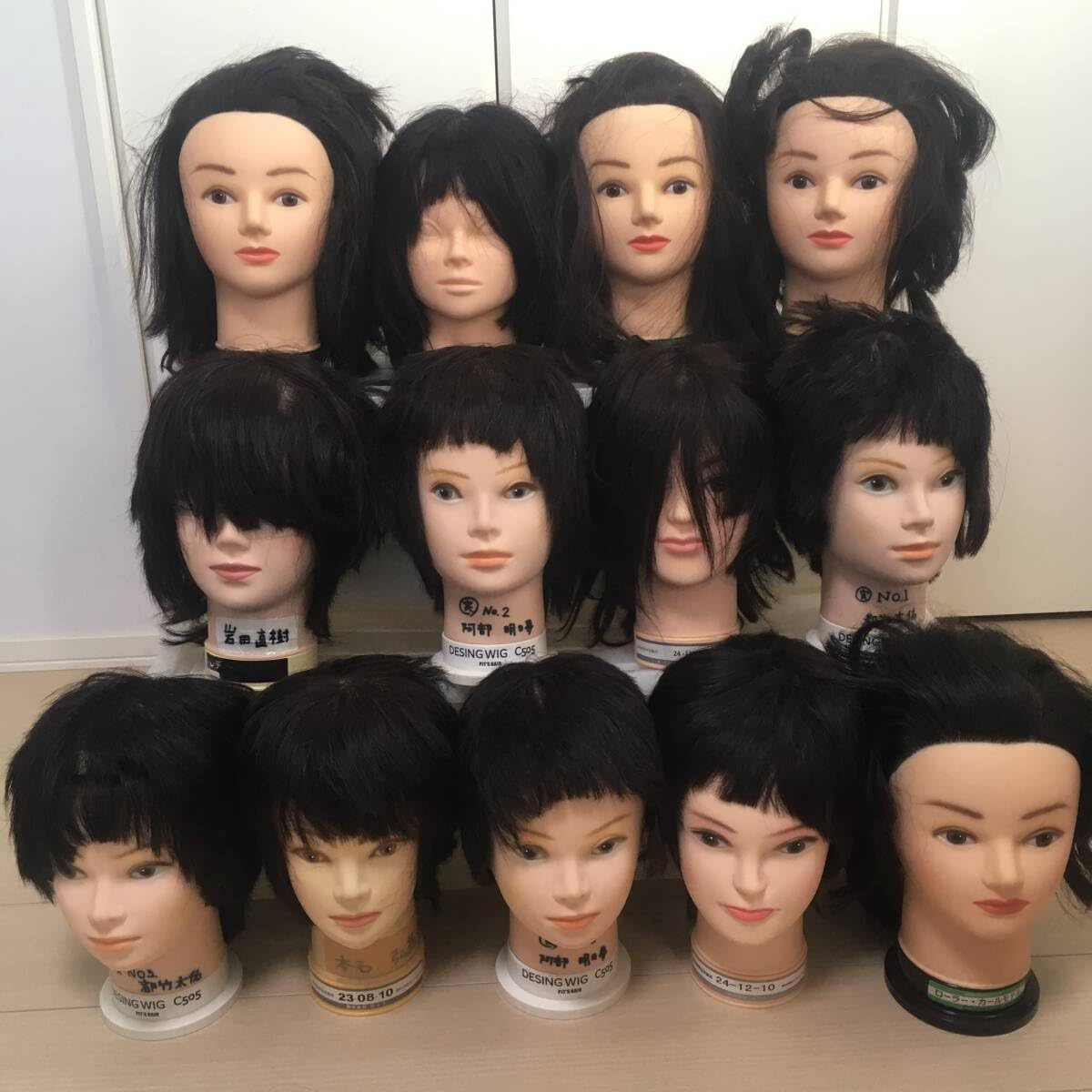 国家試験練習用 カットウィッグ 13体セット カットウィッグ13(新品未使用2
