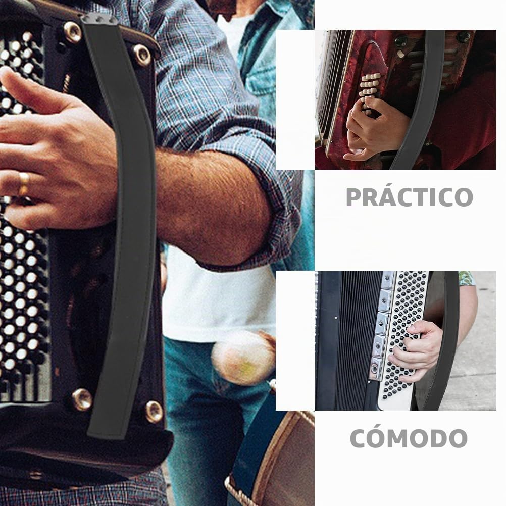 Correa De Acordeón Acordeón Bajo Acolchado Correas De Arnés De Hombro De Cuero Pu Ajustable Para Mano Izquierda Para Acordeón Bajo 80-96 Accesorio