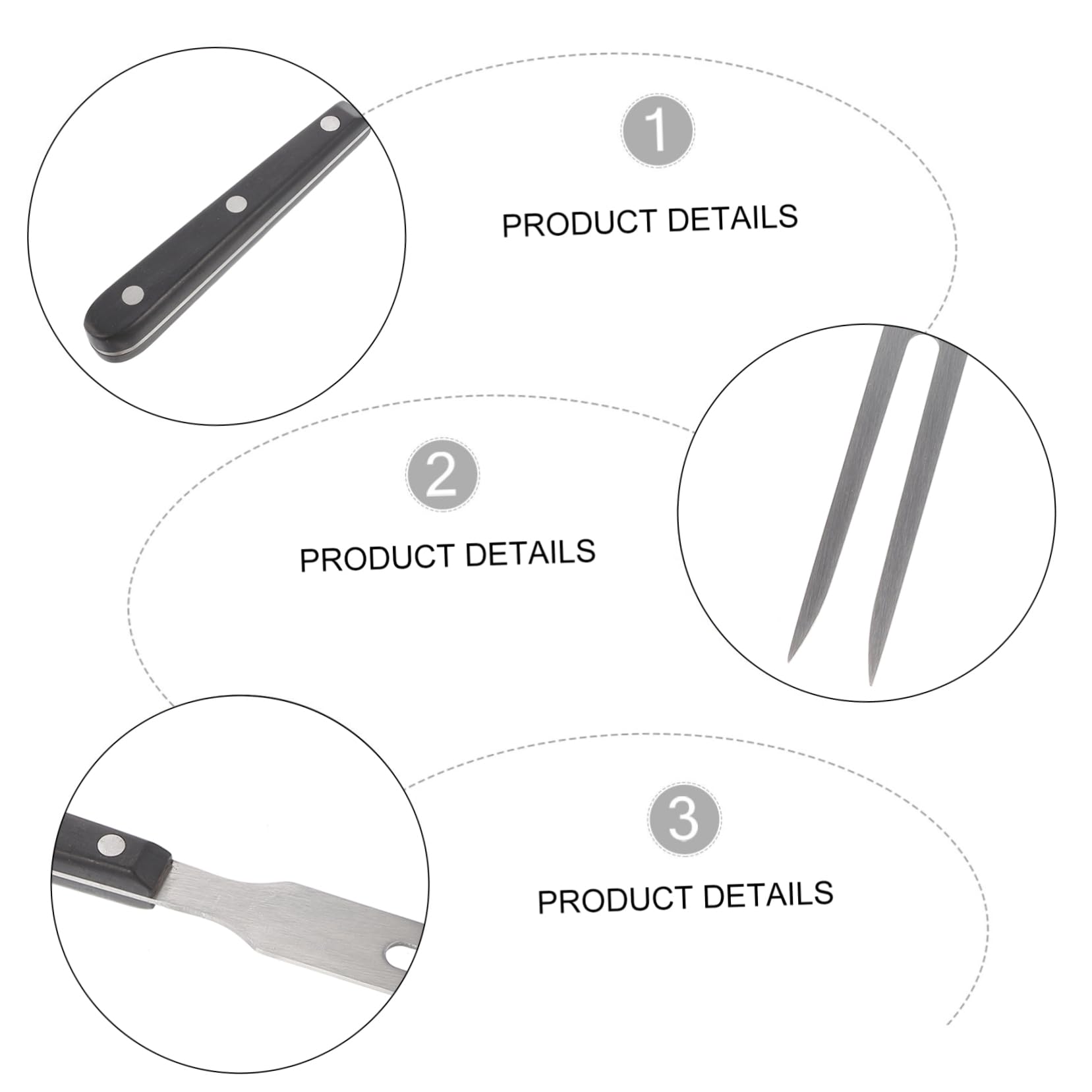 GALPADA 2Pcs Barbecue Forks Multipurpose Grilling Tools for Bbq Picnic and Outdoor Cooking Durable and Resistant Roasting Sticks with Handle