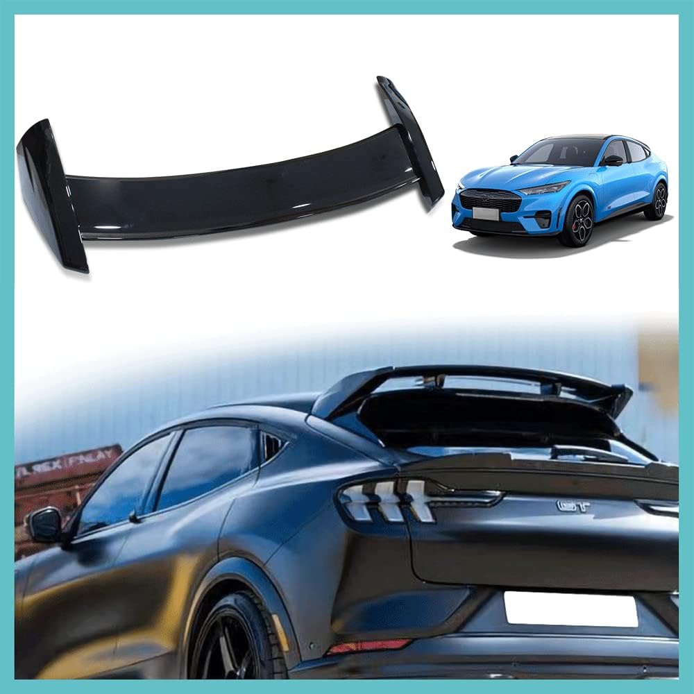 BestEvMod GT Style Roof Spoiler Wings Compatible with Mustang Mach-E Mach E 2021 2022 2023 2024 Exterior Accessories (Glossy Black) 2
