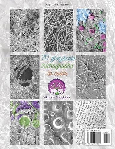 The Electron Microscopy Coloring Book: A Greyscale Coloring Book For Adults By Vittorio Saggiomo #TOP15