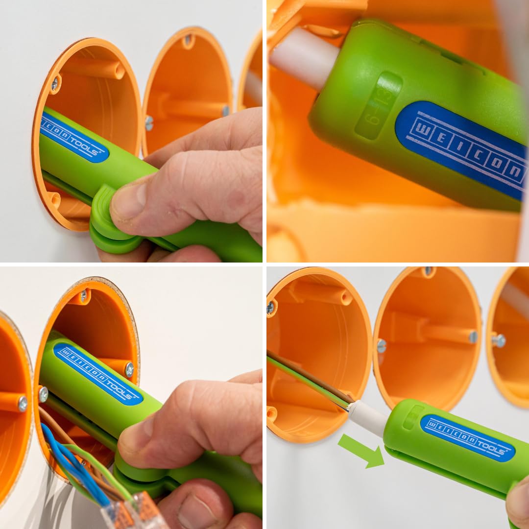 WEICON Tools Round Cable Stripper No. 13 Green Line, 55000013 - Image 3