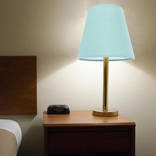 Miniatura 6 de Uonlytech Pantalla de tela con clip en la bombilla, pantalla de tela de barril, cubierta protectora para lámpara de mesa, lámpara de araña, lámpara