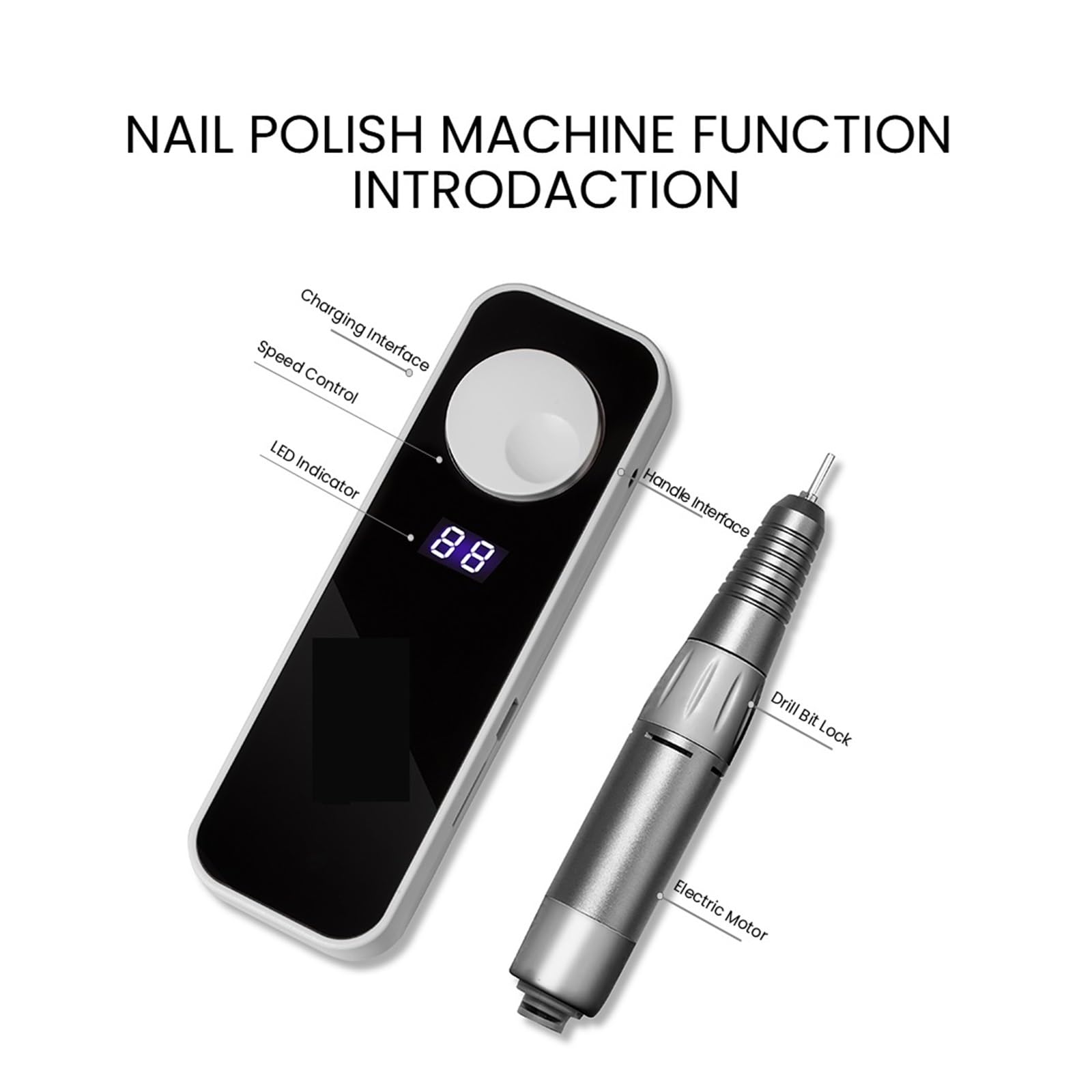 35000 obr./min elektryczna wiertarka do paznokci z zestawem noży Manicur Machin Manicure frezarka Salon sprzęt