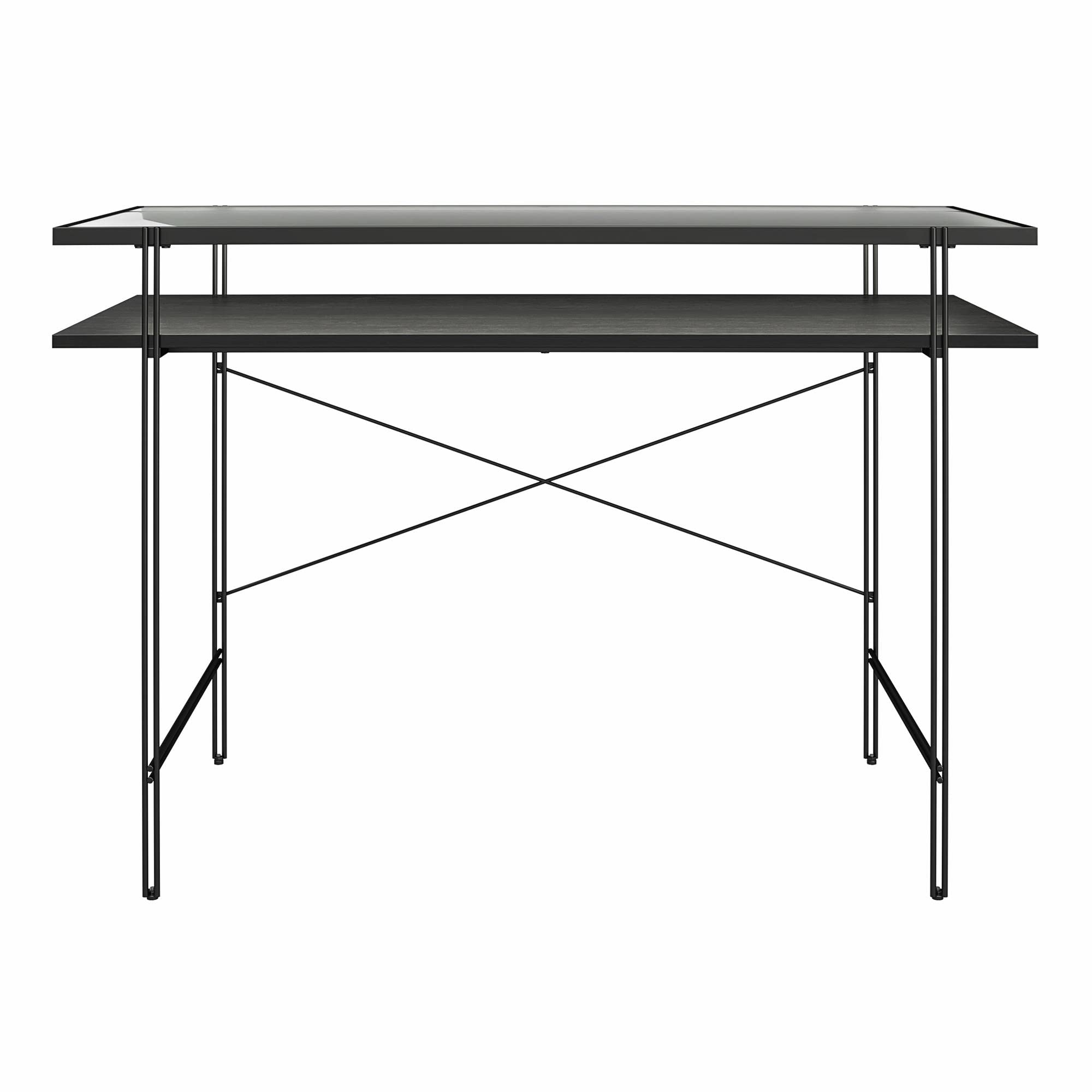 DHP Furniture Wainwright Desk Black Oak Look