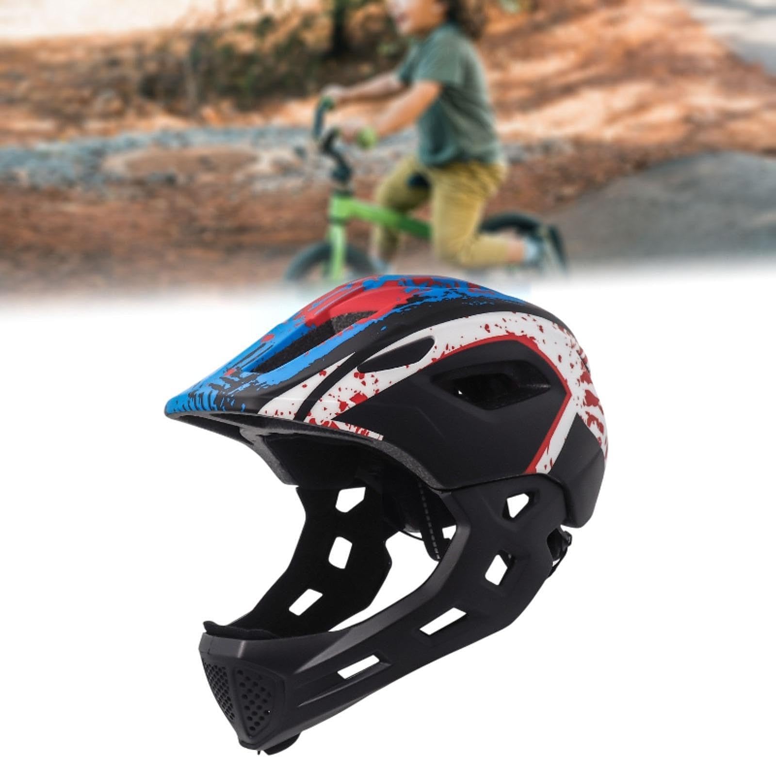 Casque Intégral pour Enfant, Casque de Protection, Léger et Confortable avec Intérieur Amovible, Ajustement Réglable, pour Vélo, Draisienne, Skate et Roller
