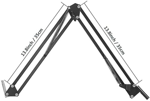 Miniatura 3 de Brazo de micrófono - Negro  Soporte de micrófono de escritorio con suspensión ajustable con adaptador de tornillo de 38 a 58 - Compatible con bola