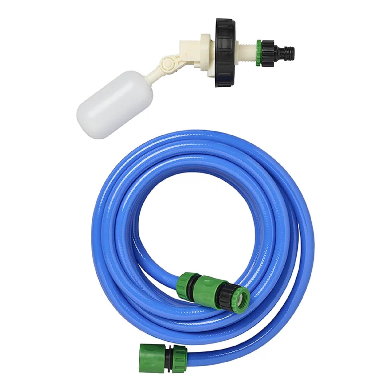 ProPlus Juego de adaptadores para depósito de agua de 3/4 pulgadas en el grifo, manguera de entrada de agua de PVC de 7,5 m, válvula de flotador, reductor de presión, 2 juegos de acoplamiento rápido