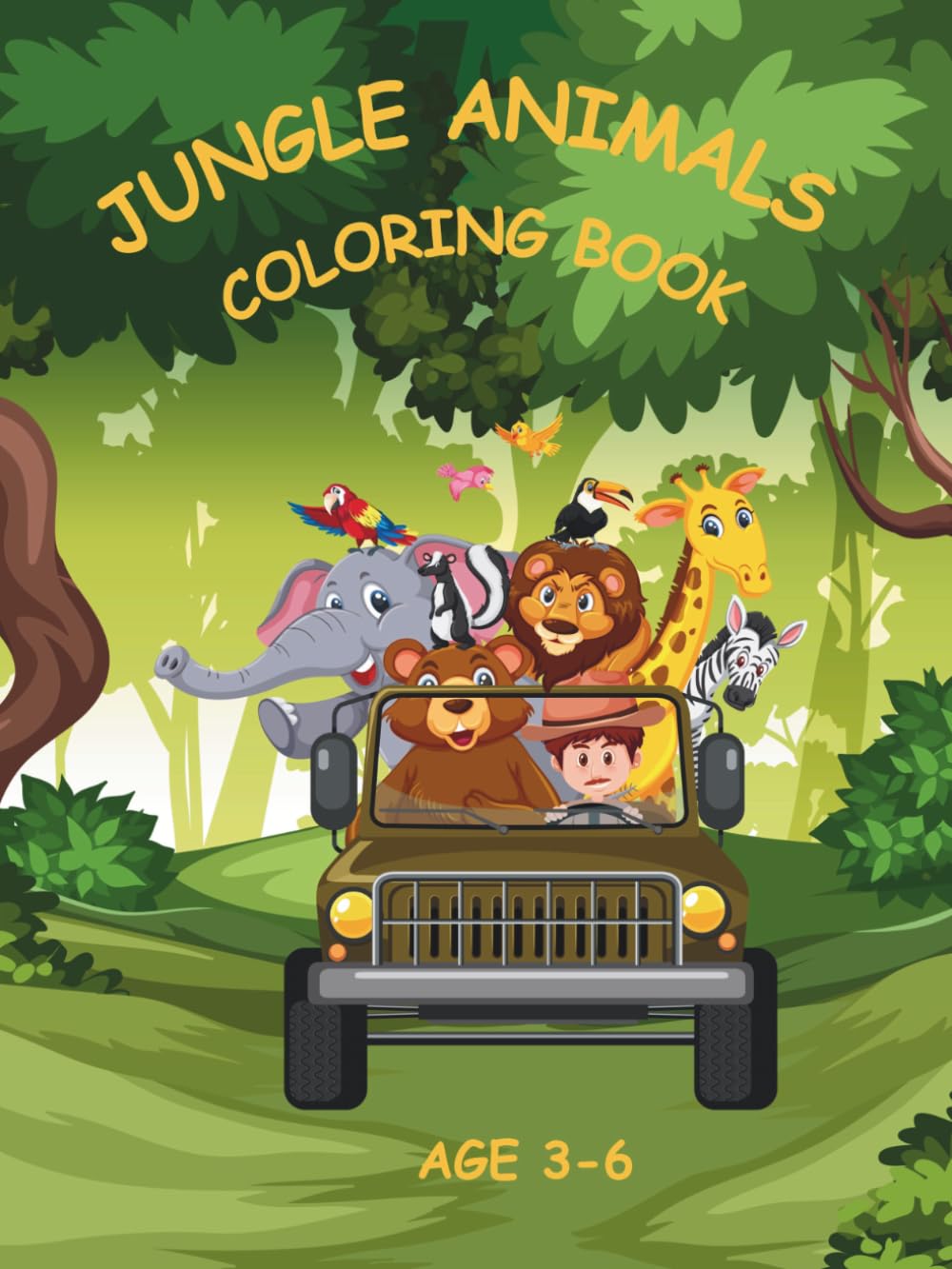 jungle creatures: coloring book