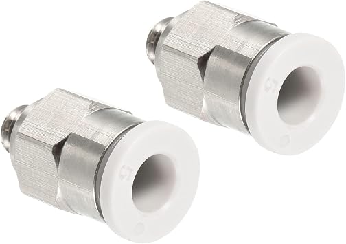 Straight Pneumatic Male 5mm Tube OD x M5 Thread Push to Quick Connect Fittings, Air Push Connect Tool Pneumatic Hose Fittings 2pcs