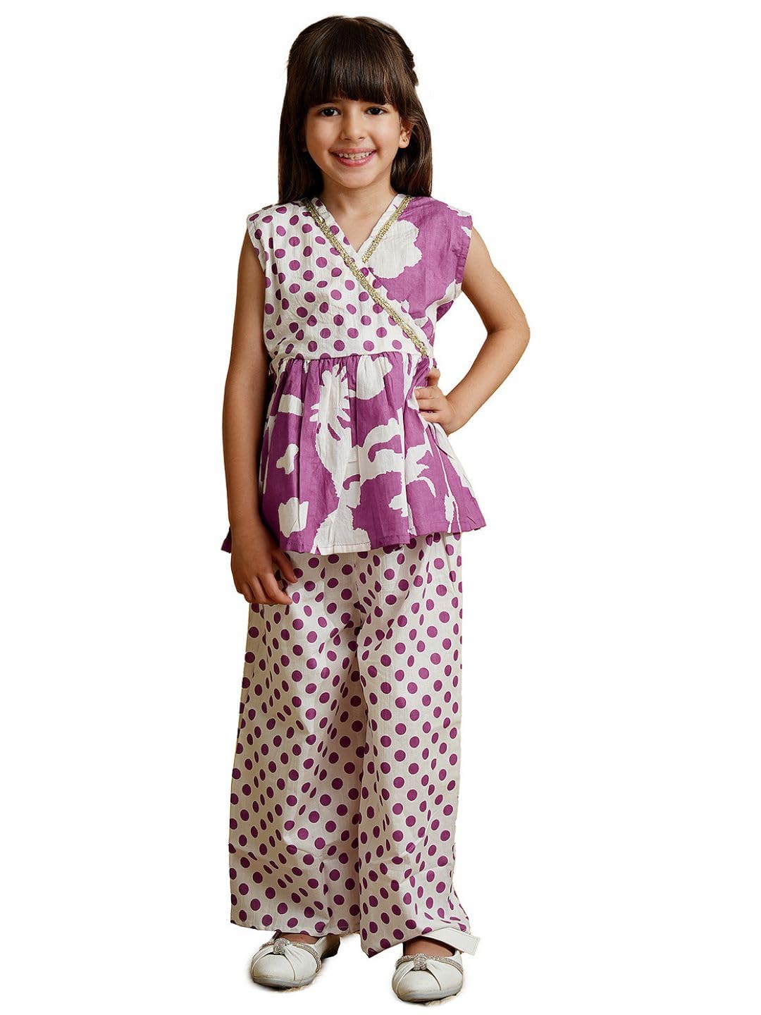 AJ DEZINES Kids Cord Cotton Sleeveless Co-ords Set for Girls – Casual Outfit | Vacation Wear |Beach Dress | Polka Dot Print Top and Bottom for girls – Regular Fit AJ DEZINES Kids Cord Cotton Sleeveless Co-ords Set for Girls – Casual Outfit | Vacation Wear |Beach Dress | Polka Dot Print Top and Bottom for girls – Regular Fit