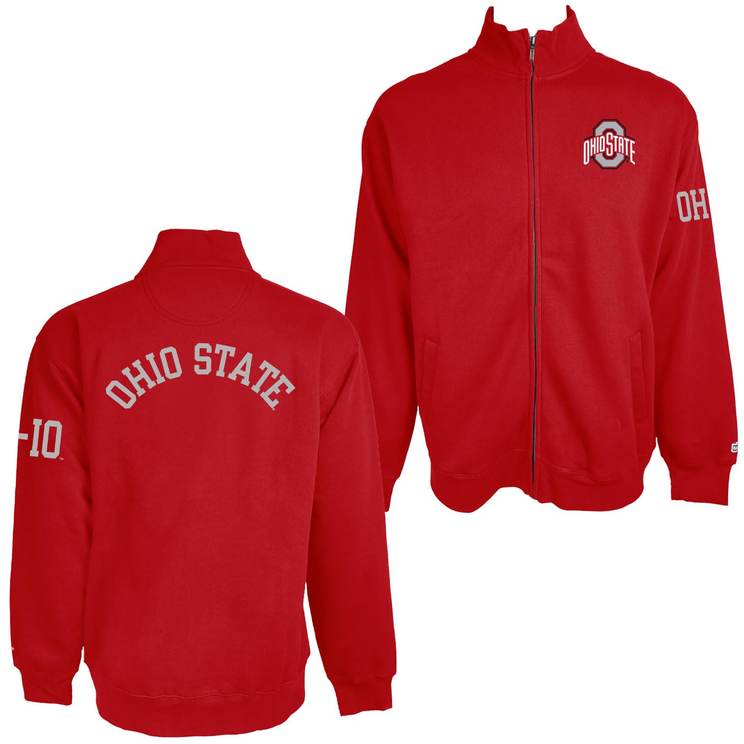 Blue 84 NCAA unisex-adult Ncaa Officially Licensed Full Zip Sweatshirt Applique Team Color