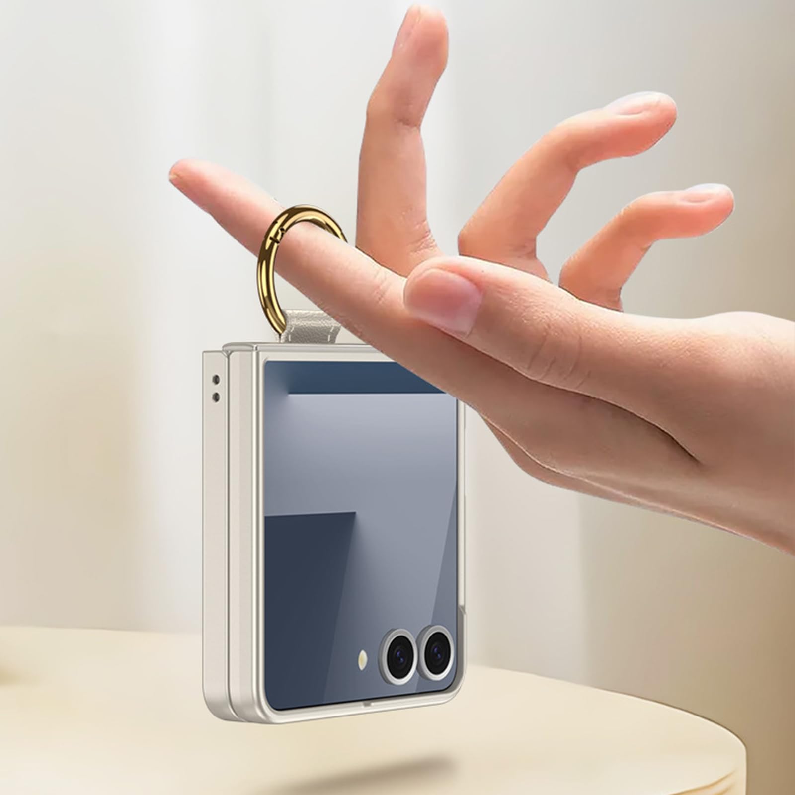 Dünne Hülle für Samsung Galaxy Z Flip 8, Glas Displayschutzfolie
