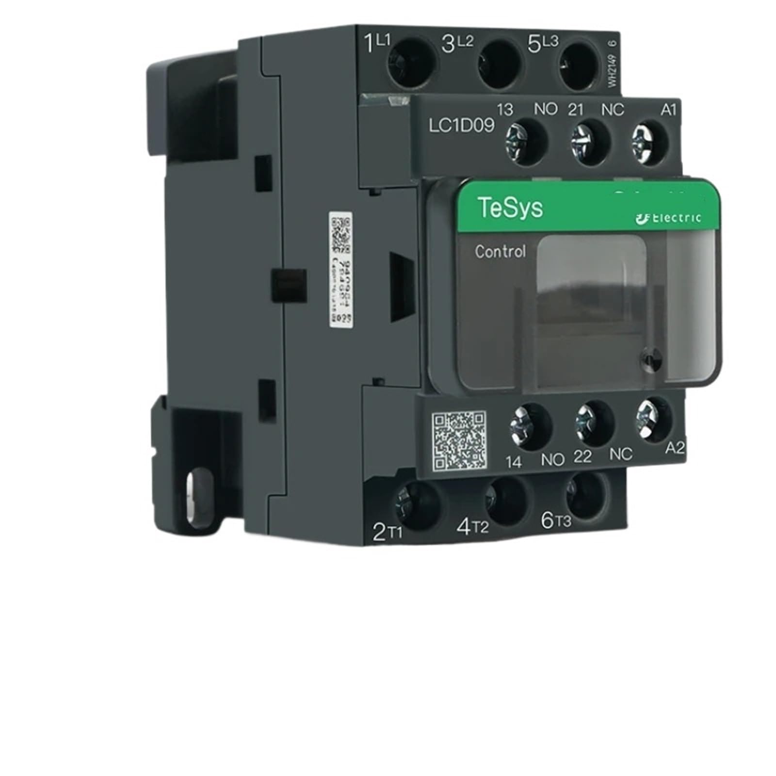 Contactor trifásico LC1D18A con bobina de CC de alta resistencia y precisión 6