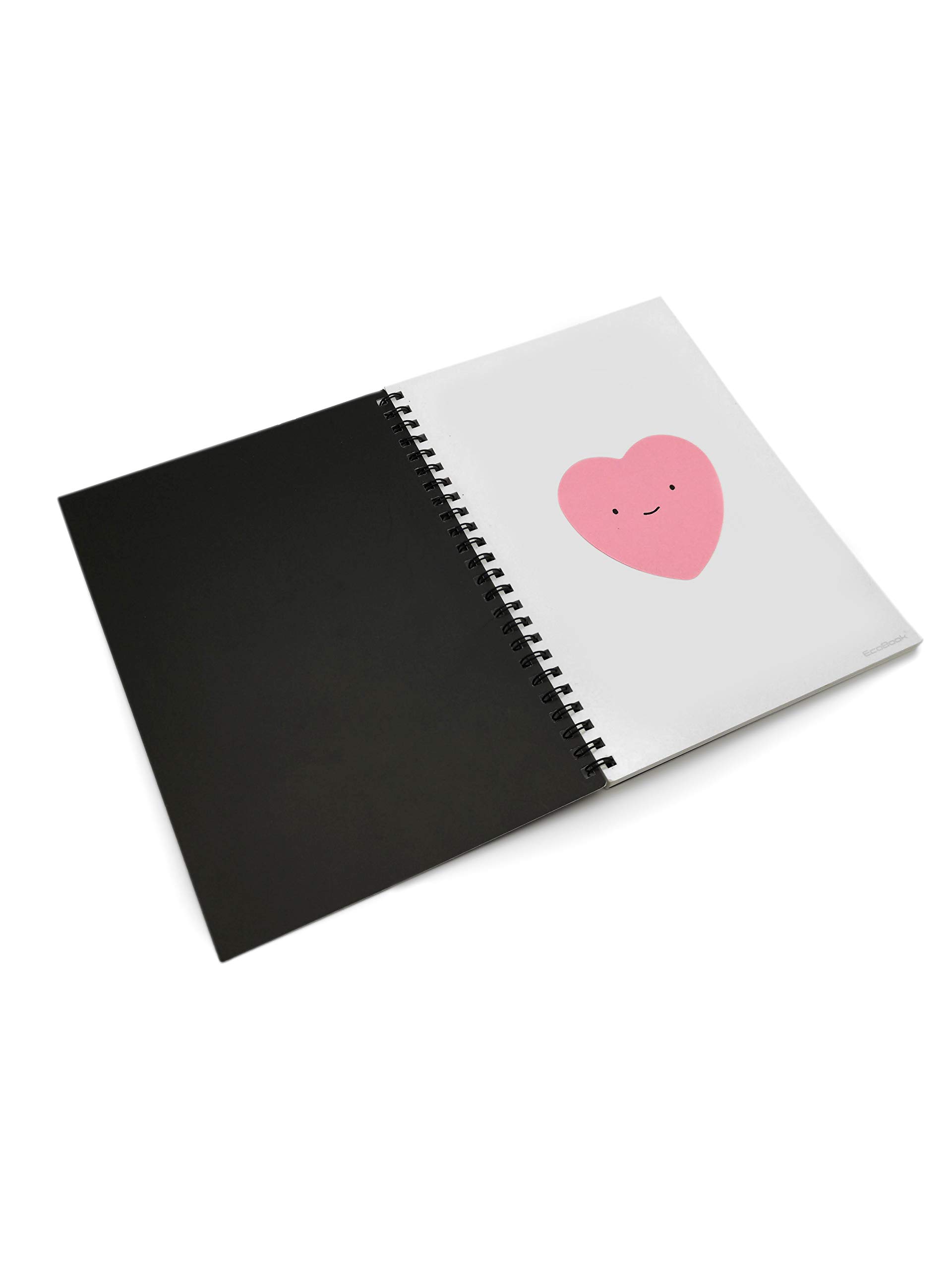 Evergreen Goods Set van 4 zelfklevende notitieblokken in hartvorm, 76 x 76 mm, rood 100 vellen per blok