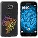 Produktbild PhoneNatic Case kompatibel mit Samsung Galaxy A3 2017 Silikon-Hülle Floral Katze M2-3