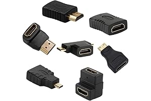 Complete Kit of [7] Mini HDMI to Micro HDMI Male to Female Adapters