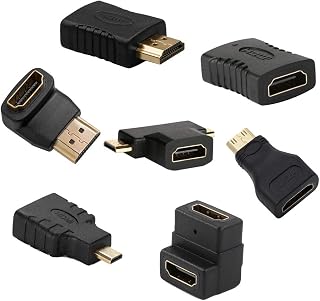 AONTOKY 7-in-1 HDMI Adapters Kit: Mini Micro Male to Female Connectors for Laptops, Cameras, Phones