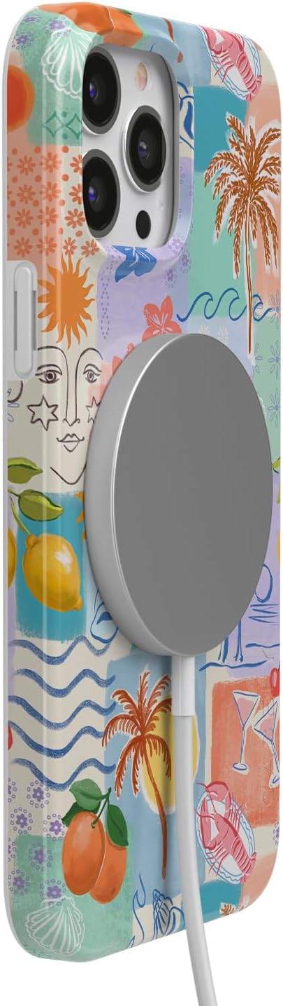 Casely iPhone 14 Pro Case | Tropical Heat | Beachy Collage | Compatible with MagSafe | Classic Ultra Slim Design