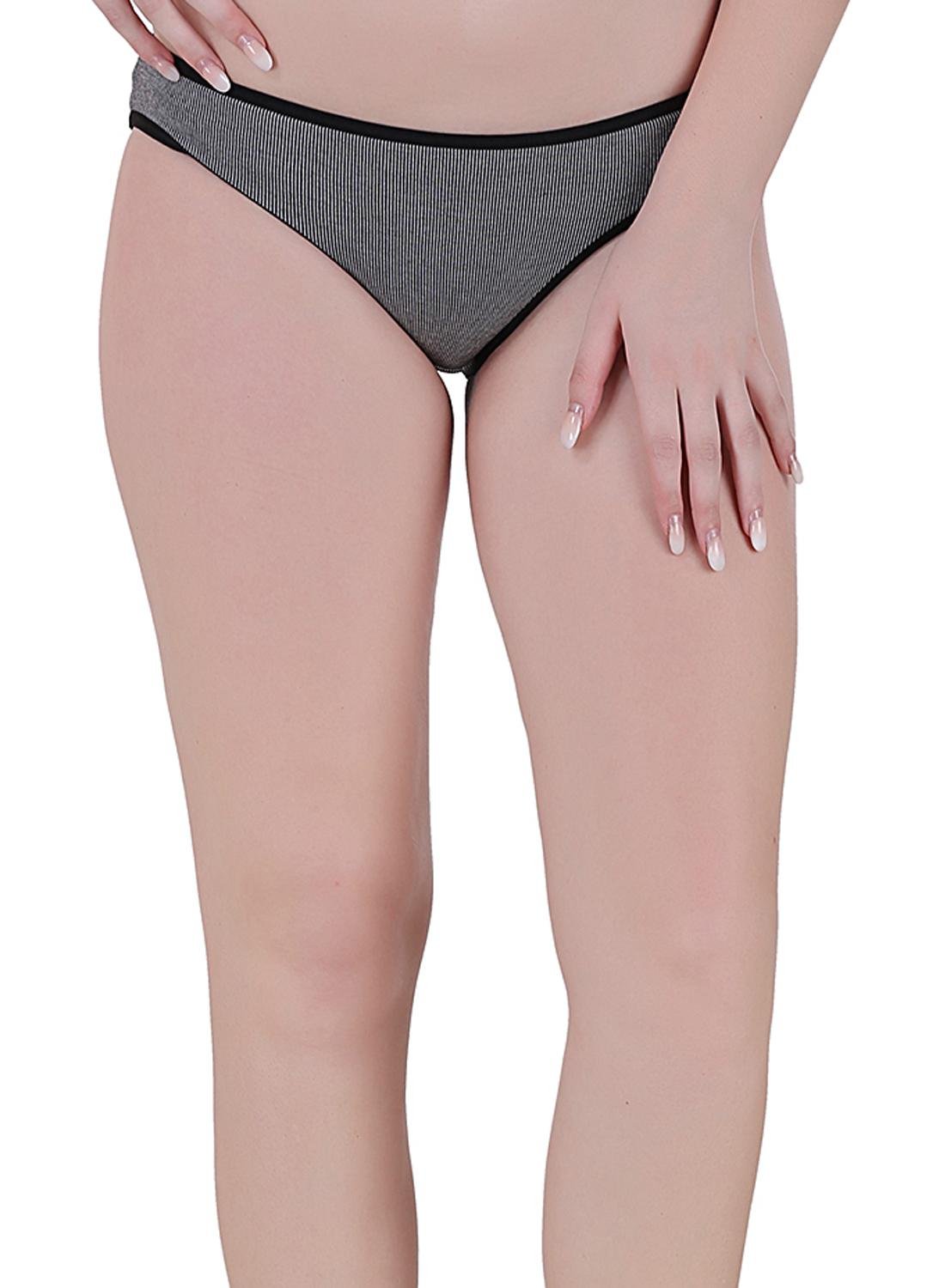 Bio-Washed Women's Bikini Grey Panty-image-48