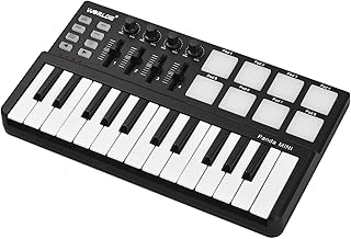 MIDI Controller,KOCAN Panda mini Portable Mini 25-Key USB Keyboard and Drum Pad MIDI Controller,MIDI Keyboard