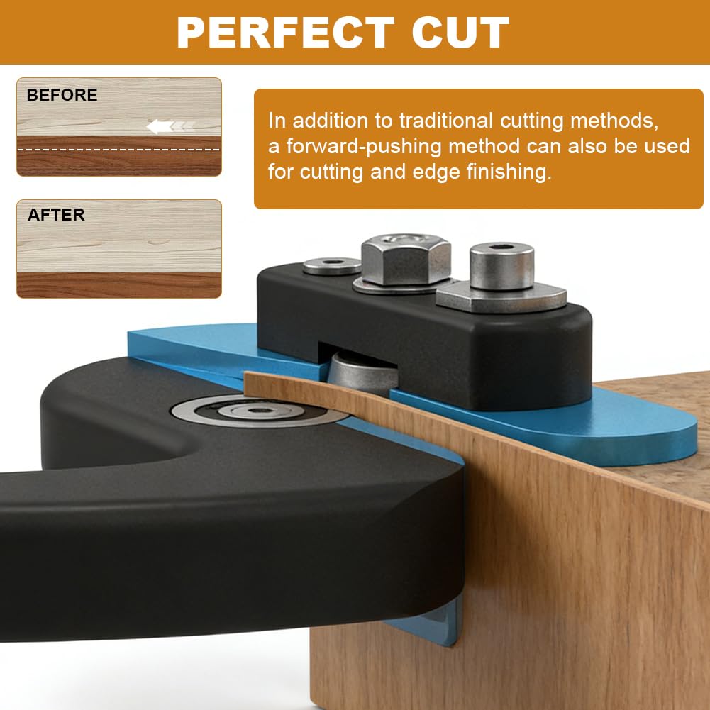 Kantenhobel, Kantenschneider für präzises Schneiden, Tragbar Doppelte Offsetlager Kantenhobel Holz, mit Ergonomischen Griff