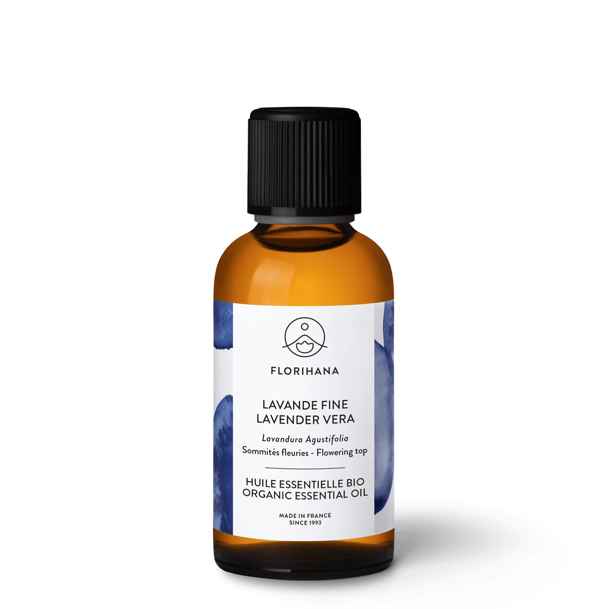 FLORIHANA Ätherisches Öl, feiner Bio-Lavendel, 100 % rein und natürlich, 50 g (≈ 56,8 ml), hergestellt in Frankreich