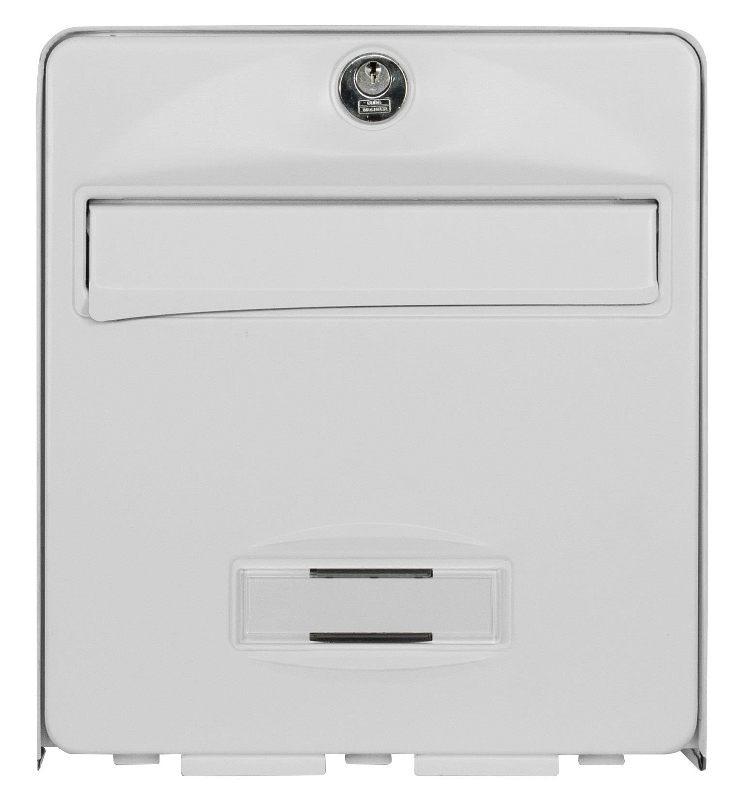 BURG-WÄCHTER Boîte aux Lettres Agréée La Poste, 1 Porte, 508 BL BALthazar, Blanc, en Acier Galvanisé, Avec Porte à Ouverture Totale et Stop-Courrier (Porte bloquée à 120°)
