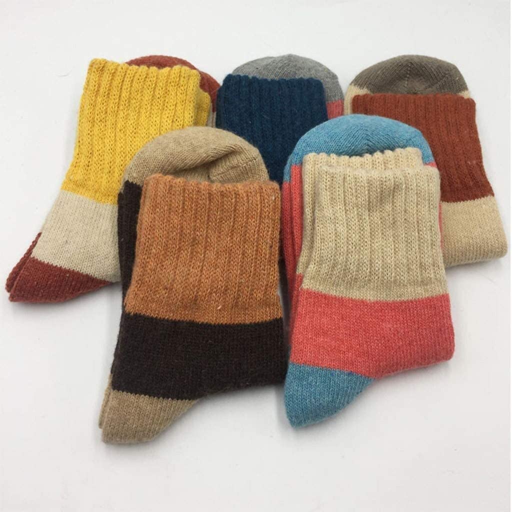 Calcetines 10 Pares De Calcetines Cálidos Calcetines Casuales De Tubo Mediano De Bloque De Color Coloridos Suaves Cómodos Calcetines De Moda