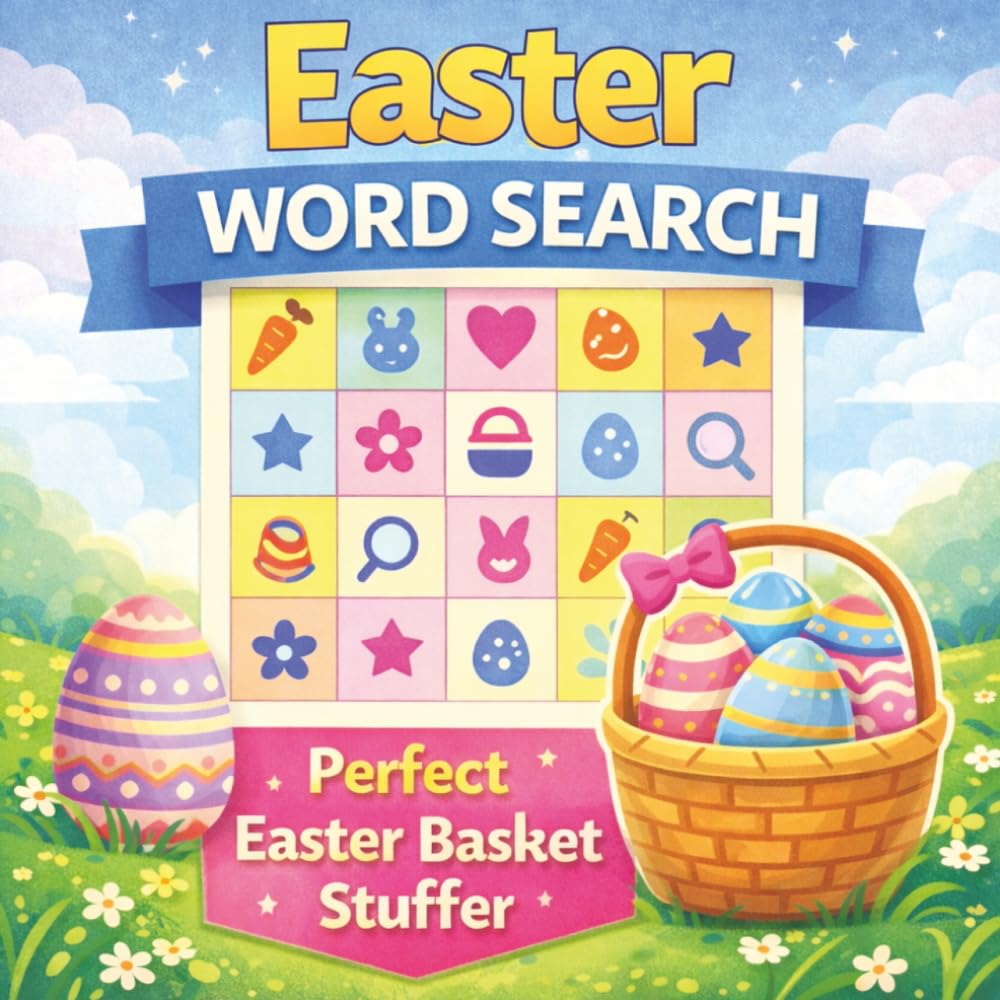 Easter Word Search Basket Stuffer: Fun and Easy Easter Puzzles for Kids