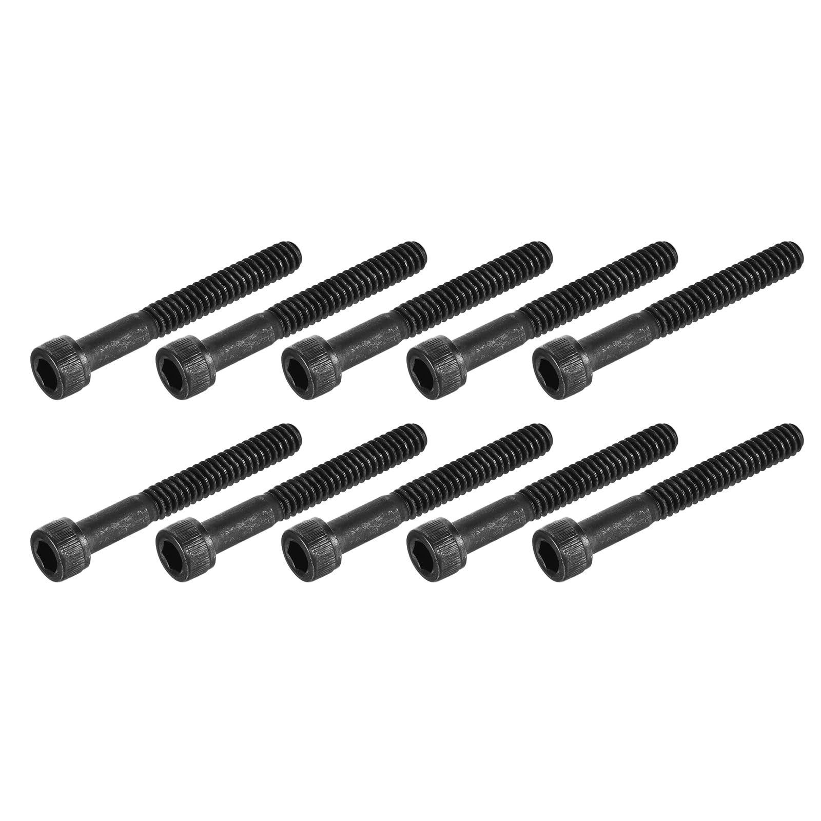 METALLIXITY Hex Socket Bolts (#10-24x1-1/2") 50pcs, 12.9 Grade Alloy Steel Hex Socket Drive Screw