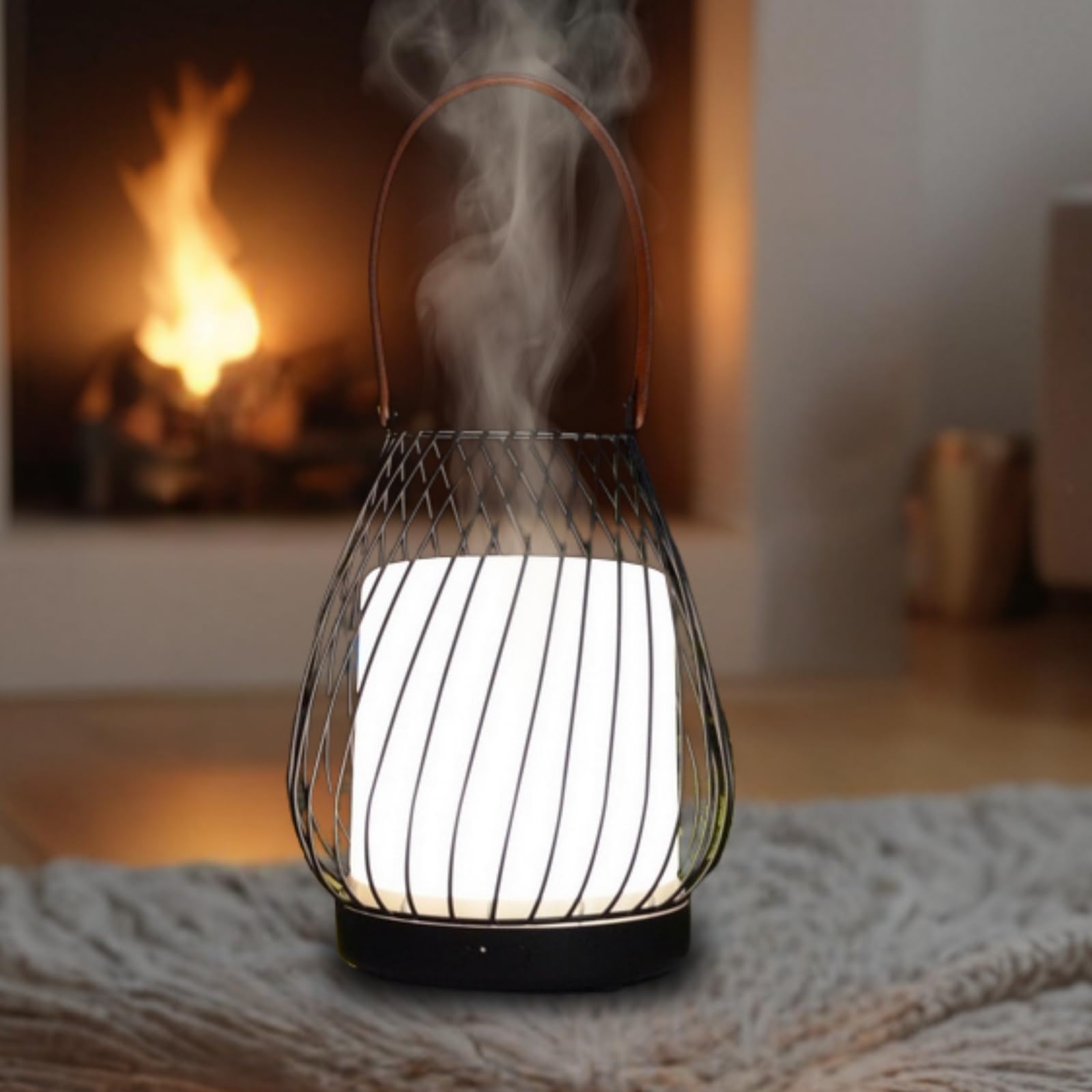 Zen'Aroma - Difusor ultrasónico inalámbrico Milano, batería Recargable integrada de 20 Horas, difusor de Aceite Esencial nómada, difusión Continua o por alternancia, 3 Modos de iluminación LED Blanco