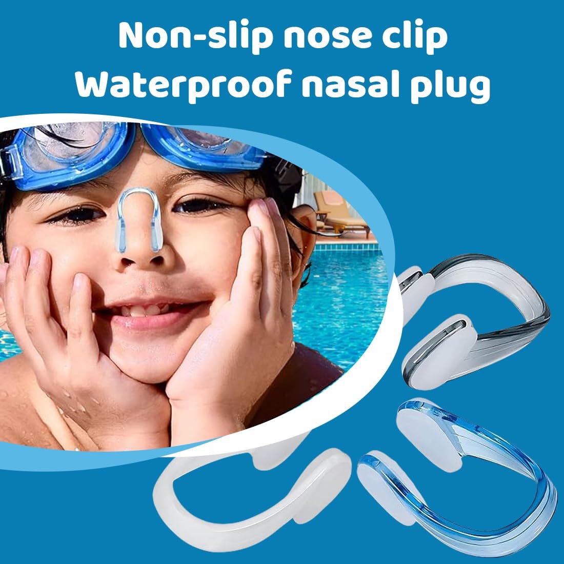 JEYORZY Clip de Nariz de Natación 4 Piezas Tapones de Nariz de Piscina para Adulto Niños