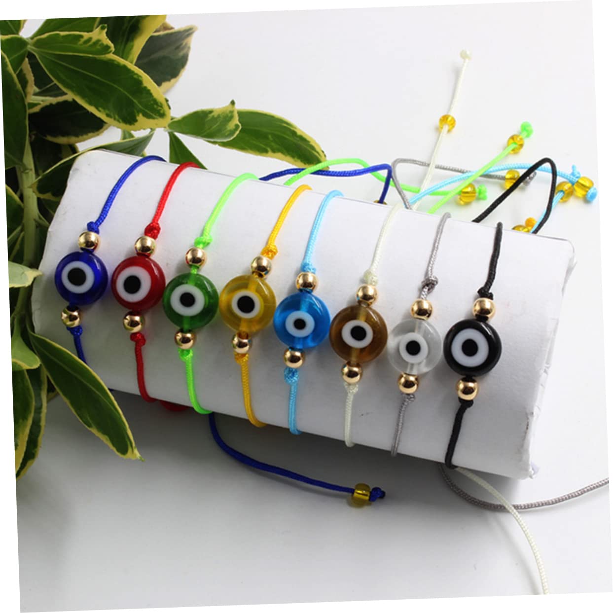 Beaupretty 48piezas Pulsera Trenzada Ajustable Amuleto De Ojo Turco Para Mujeres Niñas y Niño Niña Para Eventos y Protección