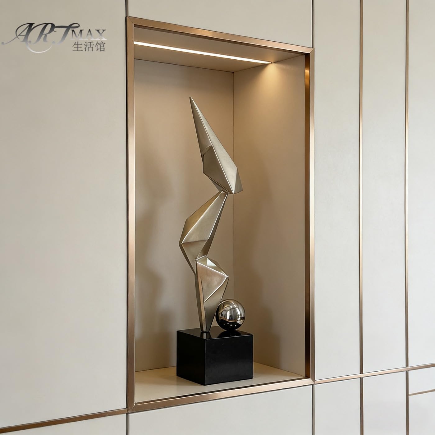 Moderna Adornos decorativos interiores Muebles for el hogar Esculturas geométricas tridimensionales Piezas de arte Estatua