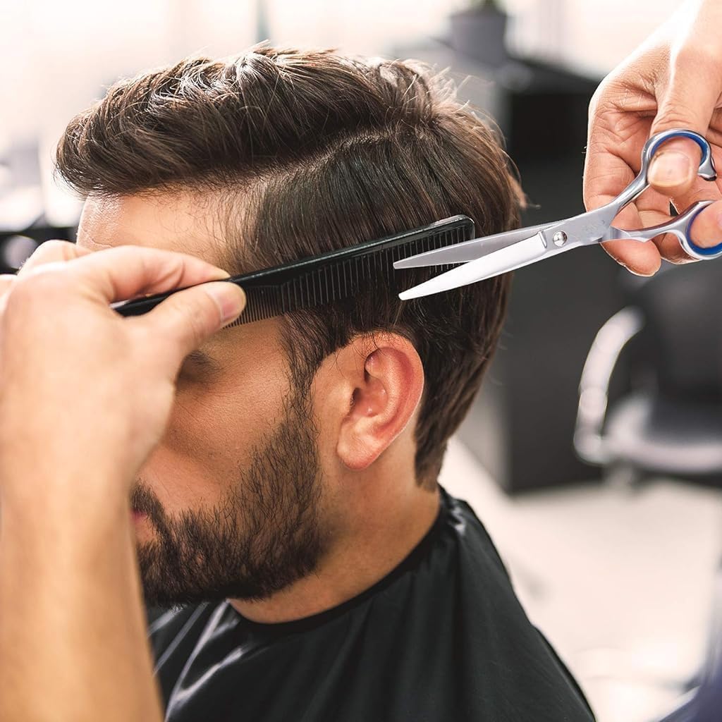 ACUDY Professional Hair Cutting Kit – 6.7 Inch Barber Scissors with 3 Styling Combs, Haircut Cape, Hair Clips & Accessories – Salon Hairdressing Tools for Men and Women (10 Pieces Set) - Image 8 thumbnail