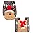 HESHIFENG. party & accessories Christmas Snowman Santa Deer Toilet Seat Cover and Rug Set Red Christmas Decorations Bathroom (Deer)