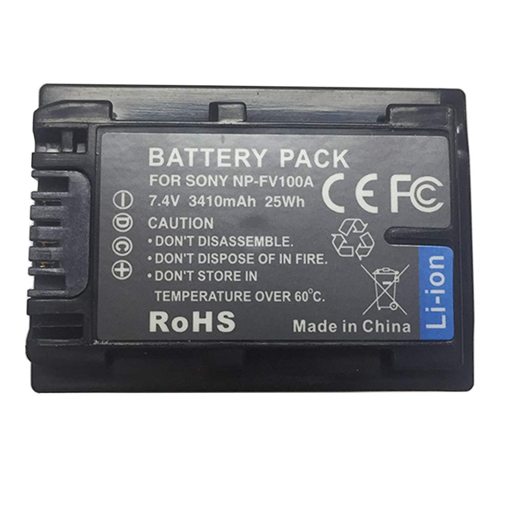 XITAIAN 7.4V 3410mAh 25Wh NP-FV100A Batteria videocamera di Ricambio per Sony NP-FV30, NP-FV50, NP-FV50A, NP-FV70, NP-FV70A, NP-FV100, NP-FV100A